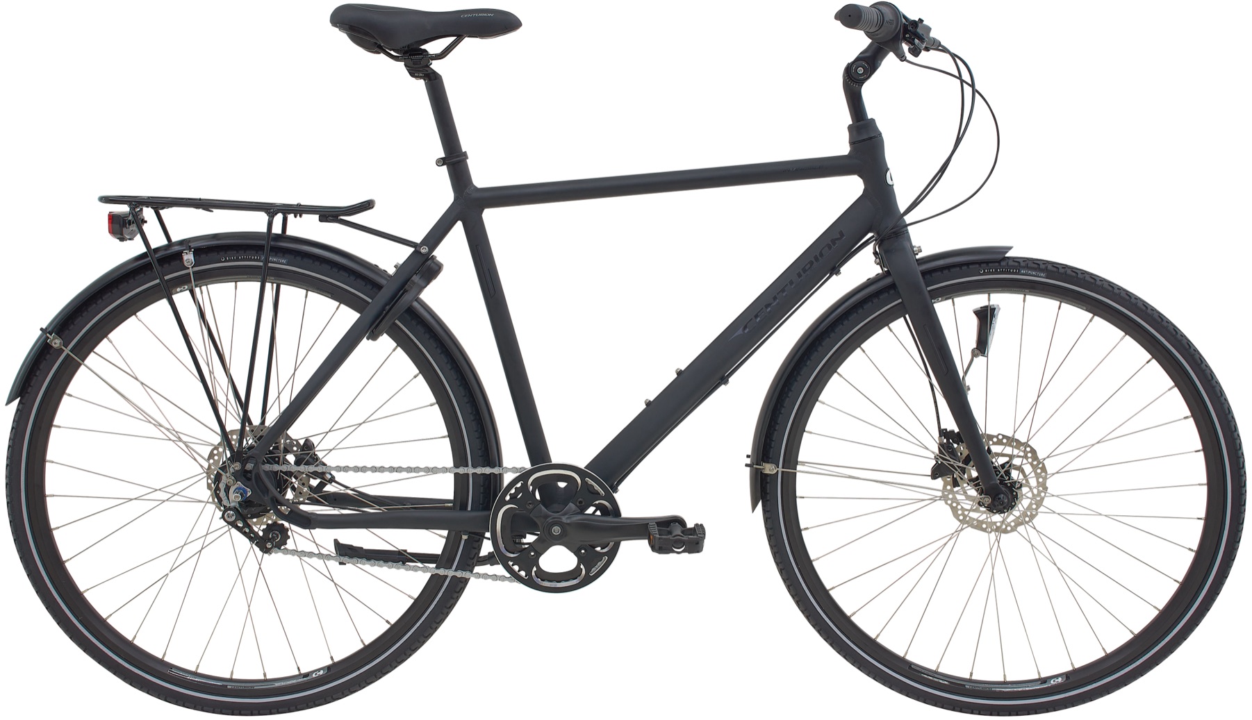 Centurion Invincible Herre 7 gear Shimano Nexus hydrauliske skivebremser mat sort