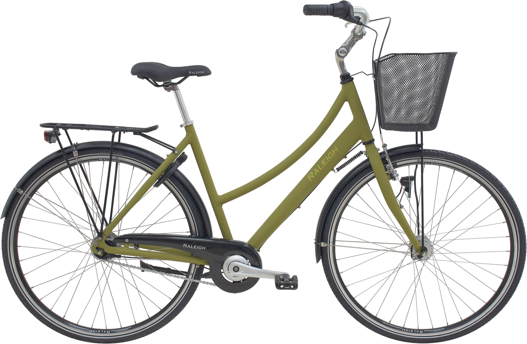 Raleigh City Classic Dame 7 gear fodbremse mat grøn