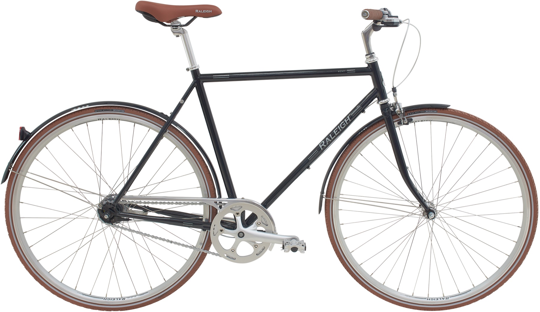 Raleigh Kent Herre 7 gear fodbremse blank sort