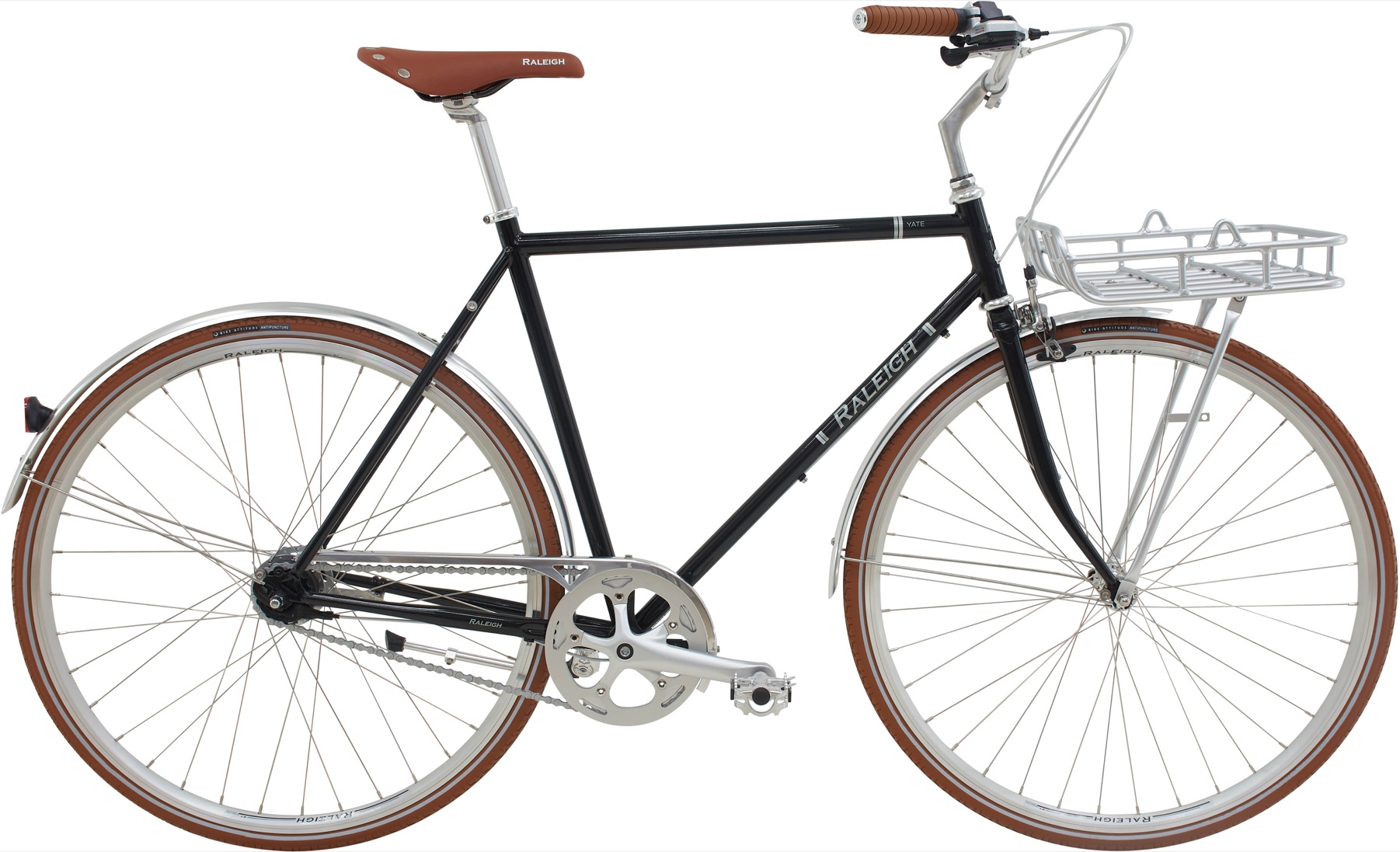 Raleigh Yate Cargo Herre 7 gear Shimano Nexus fodbremse blank sort